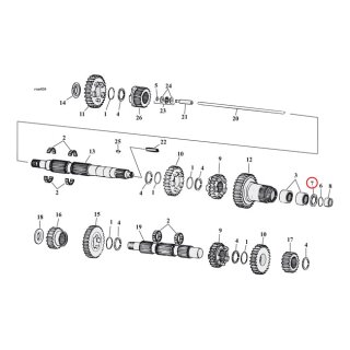 JIMS, oil seal transmission maindrive gear