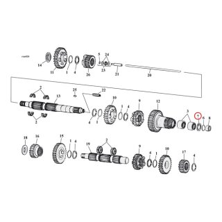 JIMS, oil seal transmission mainshaft 5th gear