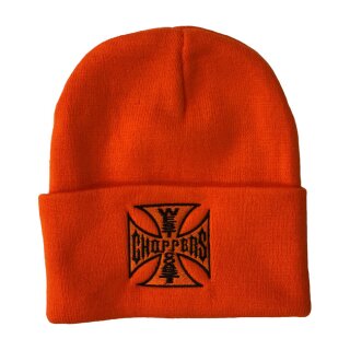 Beanie West Coast Chopper WCC Jesse James roll up orange