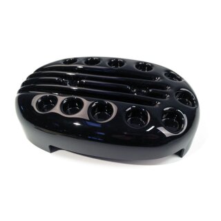 CULT-WERK AIRCLEANER COVER SLOTTED BLACK