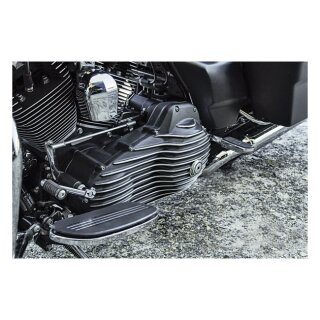 EMD Snatch Primärdeckel schwarz cut gerippt für Harley Touring 07-16