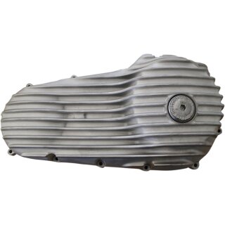 EMD Snatch Ribster Alu Retro Primärdeckel roh für Harley FXD Dyna 07-17