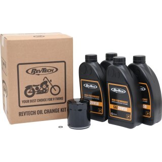 High Performance 4 Qt SAE20W50 Oil Change Kit Black Oil Filter