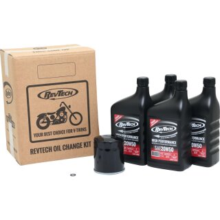 High Performance 4 Qt SAE20W50 Oil Change Kit Black Oil Filter