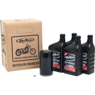 High Performance 4 Qt SAE20W50 Oil Change Kit Extra Long Black Oil Filter