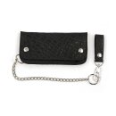 BIKER WALLET BLACK LEATHER