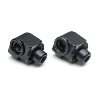 Kuryakyn, splined footpeg adapters, rear. Satin black