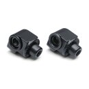 Kuryakyn, splined footpeg adapters, rear. Satin black