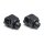 Kuryakyn, splined footpeg adapters, rear. Satin black