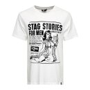 King Kerosin Stag Stories T-shirt off white