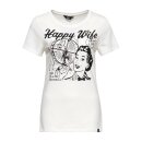 Queen Kerosin Happy Wife t-shirt off white