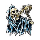 Down-n-Out Beer reaper sticker