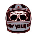 Down-n-Out Show your Helmet sticker