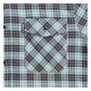 Biltwell Pacific flannel shirt grey/agave/black