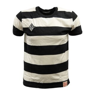 13 1/2 Outlaw T-Shirt schwarz altweiss gestreift M