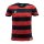13 1/2 Outlaw T-Shirt schwarz rot gestreift L