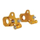 Performance Machine, axle adjuster kit. Gold anodized