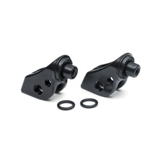 Kuryakyn, splined peg adapters front. Satin Black