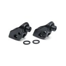 Kuryakyn, splined peg adapters front. Satin Black