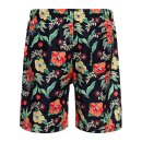 King Kerosin Flower Bath AOP shorts black