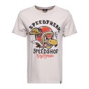 King Kerosin Speedfreak Speedshop T-shirt ecru