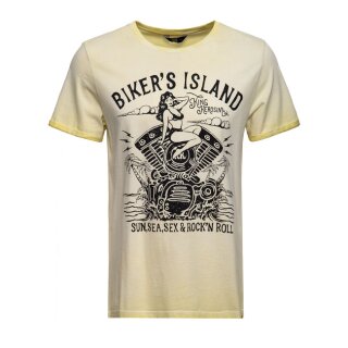 King Kerosin Bikers Island T-shirt lime