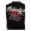 Queen Kerosin Nobodys Queen college sweat jacket black/white