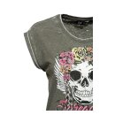 Queen Kerosin Spread Your Wings shirt olive