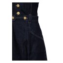 Queen Kerosin Western Denim Swing Dress dark blue wash