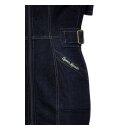 Queen Kerosin Workwear Denim Pencil Dress dark blue wash