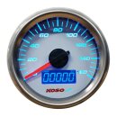 KOSO, D48 GP style speedometer. kmh / mph. White face