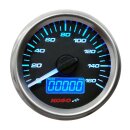 KOSO, D48 GP style speedometer. kmh / mph. Black face