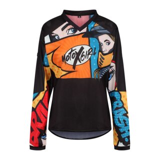 MotoGirl Pop Art MX jersey black