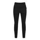 MotoGirl Ribbed Knee leggings black