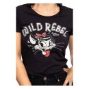 Queen Kerosin Wild Rebel T-shirt black