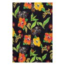King Kerosin Hibiscus AOP shirt black