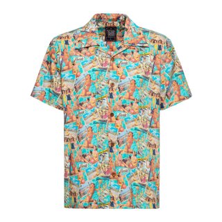 King Kerosin Vacation AOP shirt blue heaven