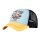 King Kerosin Skull Tiki trucker cap turquoise/yellow