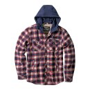 WCC Sherpa lined flannel jacket navy/red