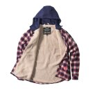 WCC Sherpa lined flannel jacket navy/red