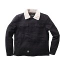 WCC Sherpa lined canvas jacket black