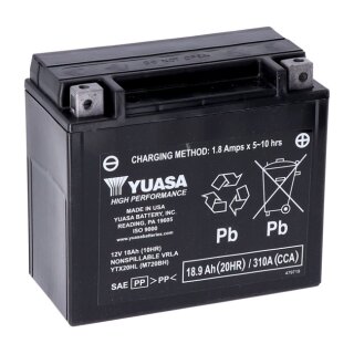Yuasa, High performance AGM battery, YTX20HL-WC