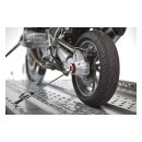 AceBikes, CapStrap BMW open axle tie-down system