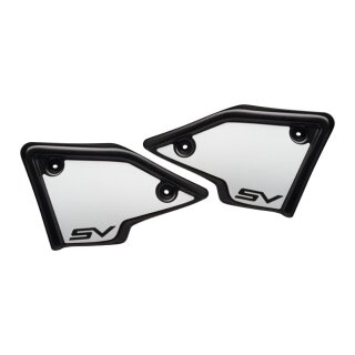 C-Racer, side number plates. Black gloss