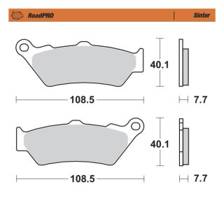 Moto-Master RoadPro brake pads. Sintered