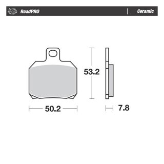 Moto-Master RoadPro rear brake pads. Ceramic
