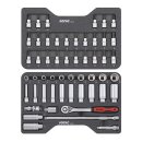 Sonic, combination socket set 3/8, 53-piece. US/SAE sizes