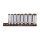 Sonic, deep socket rail set 3/8". 8-piece. US/SAE