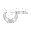 MIB, outside micrometer, DIN 863. 0-25mm