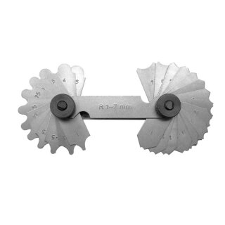 MIB, radius gauge. 1.0mm to 7.0mm